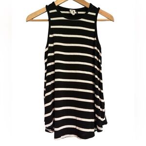 Anthropologie Akemi + Kin Striped Sleeveless Tank Top Black & White‎ Sz Small